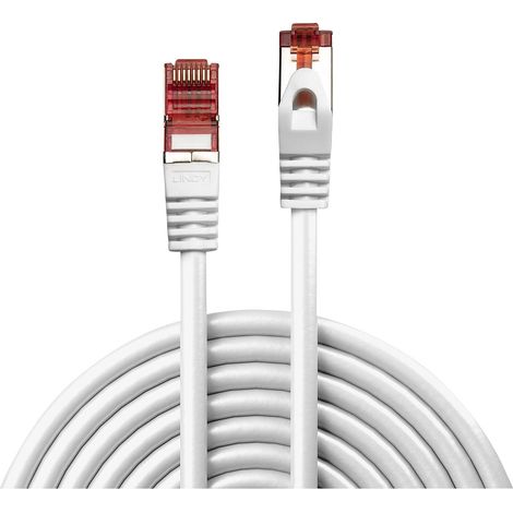 LINDY 47386 RJ45 Patchkabel CAT 6 S/FTP 5.00 m Weiß  1 St. (1/2)