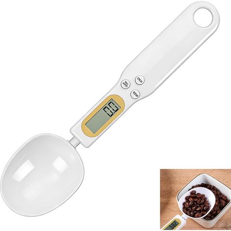 Cuillère Balance Numérique, Cuillère Doseuse 0.1g à 500 g de Précision avec Écran LCD, Fonction Tare y Hold, Cuillere Doseuse Gramme Amovible pour Épices Café Pâtisserie Nutrition Cuisine (1/5)