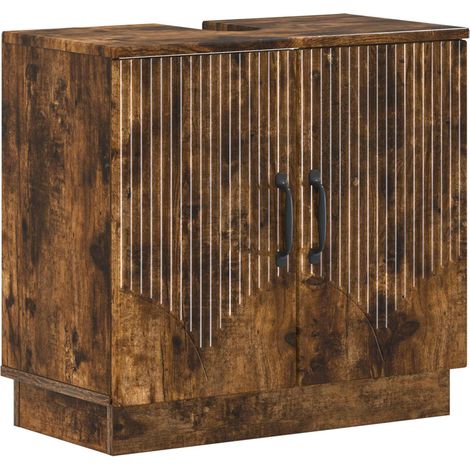 Mueble de lavabo para baño HOORN Roble Ahumado vidaXL (1/5)