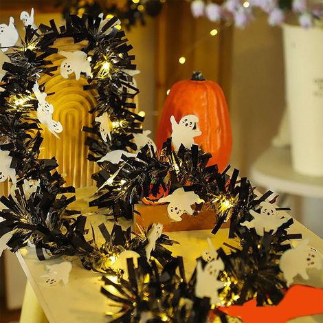 Guirlande Lumineuse Halloween - Guirlande En Lame Métallique Torsadée 2 M - Alimentée Par Piles - Pour Porte Mur Plafond - 1 Pièce (1/5)