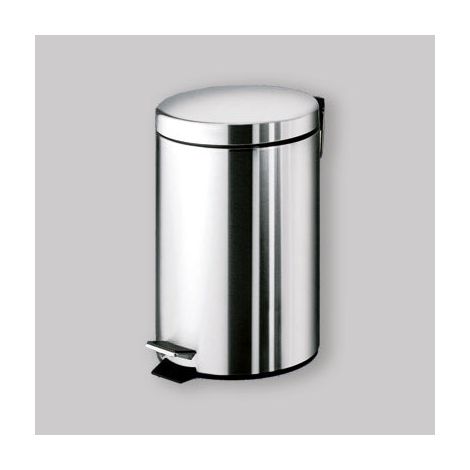 Poubelle argentée de 20 litres. (1/3)