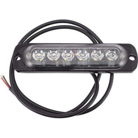 Vaguelly Feux Stroboscopiques Ultra-minces 6 LED Blanc 12v pour (1/5)