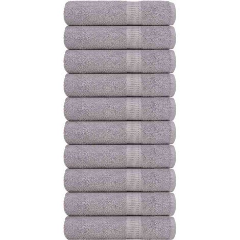 Serviettes de bain FROGN, lot de 10, grises, 100 x 150 cm, 360 g/m²