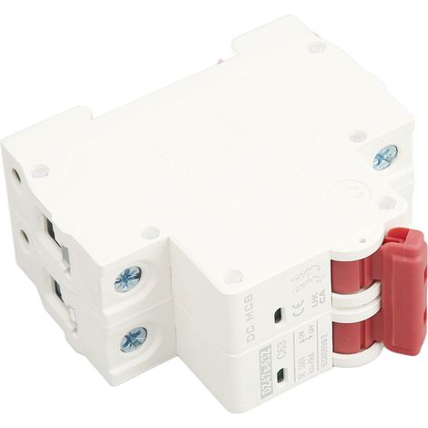 Miniatur-Gleichstrom-Leistungsschalter 2-polig 63A 500V, 6kA Abschaltvermögen, DIN-Schiene, für Photovoltaik-Solaranlagen DZ47s-63Z C63 (1/5)