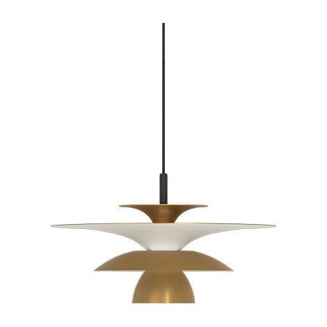 Picasso 38cm Dôme Suspension Plafonnier Laiton Antique 1x G9 (1/2)