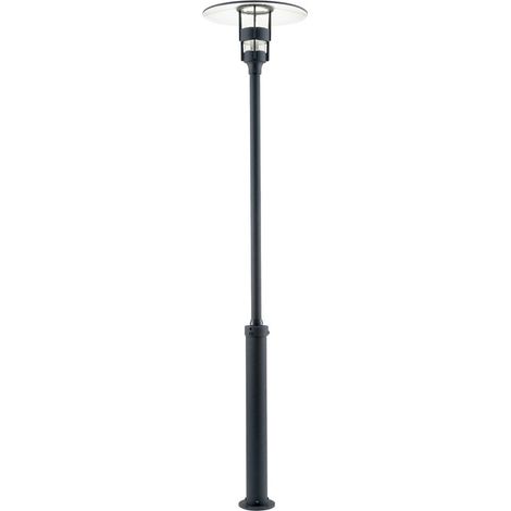 Mastleuchte / Gartenlaterne FREJA, Höhe 232 cm, Alu schwarz / Glas klar, E27 (1/4)