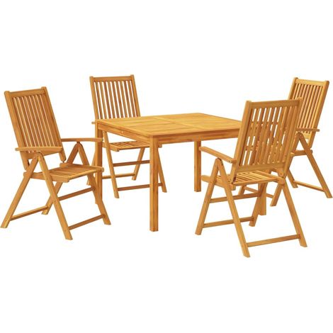 Maison Exclusive - Set da Pranzo per Giardino 5 pz in Legno Massello di Acacia