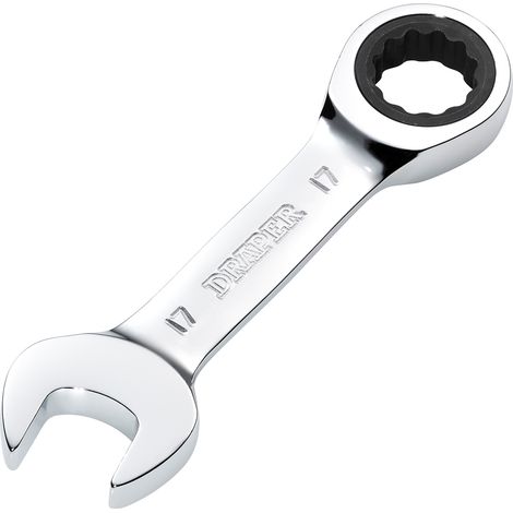 Draper 17MM STUBBY RATCHETING SPANNER 27914 27914 HI-TORQ® Metric Stubby Ratchet Combination Spanner