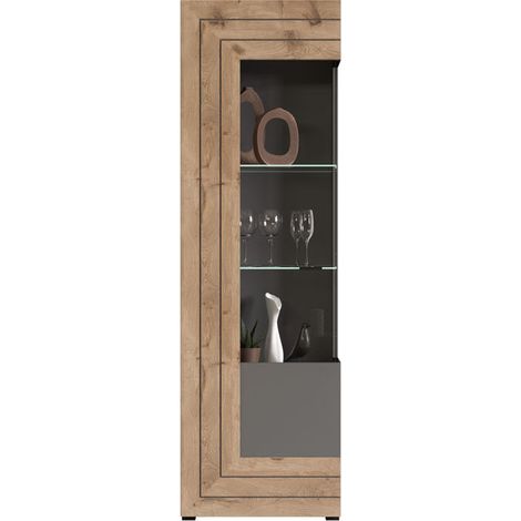 Freno Vitrinenschrank 1 Tür grau.