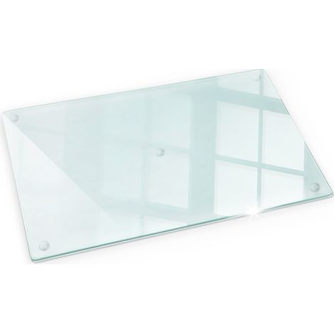 Planche à découper en verre trempé 52x30 cm – Résistante aux chocs et à la chaleur – Ultra-hygiénique et facile à nettoyer
