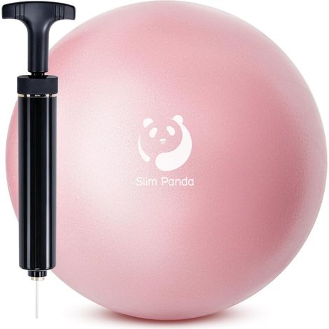 Slim Pilates Ball Small, 23 cm Anti-Slip Gymnastics Ball with Pump, Soft Yoga Ball Balance for Fitness, Balance Training (Anti-Leak Nozzle) (1/5)