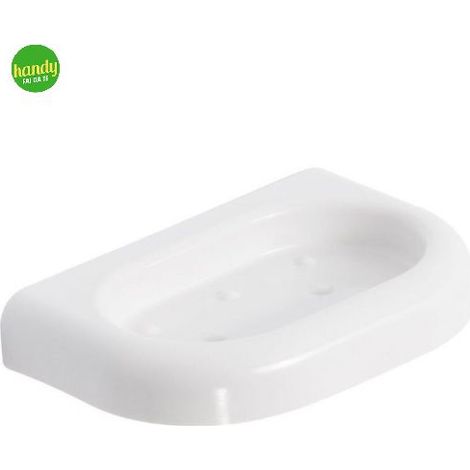 PORTA SAPONE SERIE 'LINEA' cm 16 x 11 x h.2,5 - con appendibile in cartone (1/2)