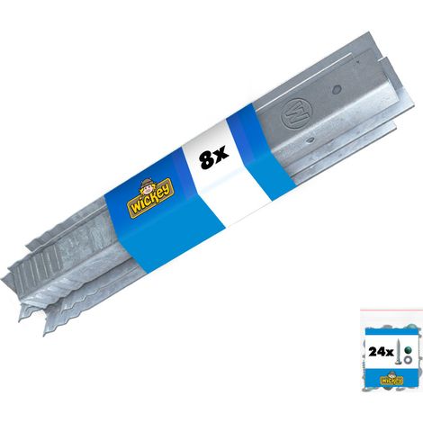 Wickey Ground anchor post anchor set SolidLock for climbing frame & swing set, angle anchor for play tower & garden fence - 8 - piece
