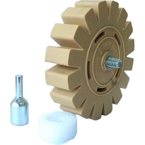 Outil auxiliaire pour gomme pneumatique en caoutchouc pour jantes de voiture, dissolvant d'autocollants et nettoyant pour peinture. (1/5)