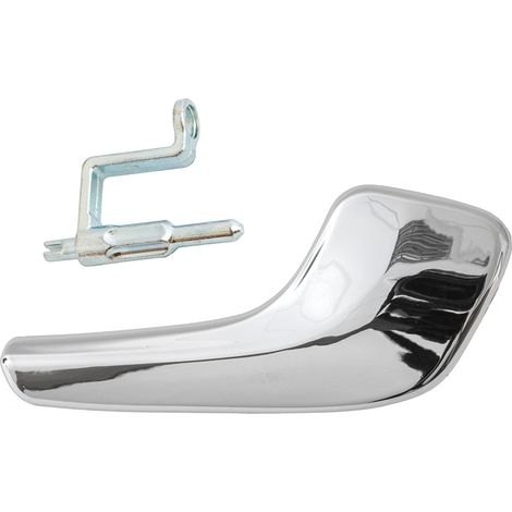 Poignée de porte intérieure chromée droite pour Opel Corsa D (2006-2014) + axe de poignée de porte intérieure (2 pièces).