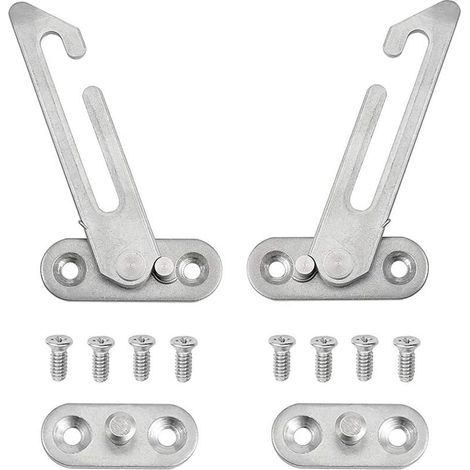 Lot de 2 entrebâilleurs de fenêtre en UPVC - En acier inoxydable 304 - Avec vis - Pour fenêtre à gauche et à droite (1/5)