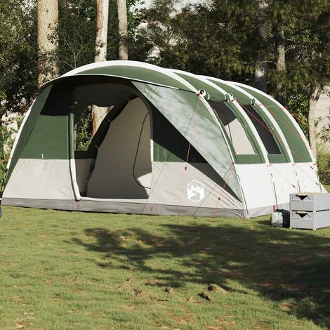 vidaXL Camping Tent Tunnel 5-Person Green Waterproof (1/5)