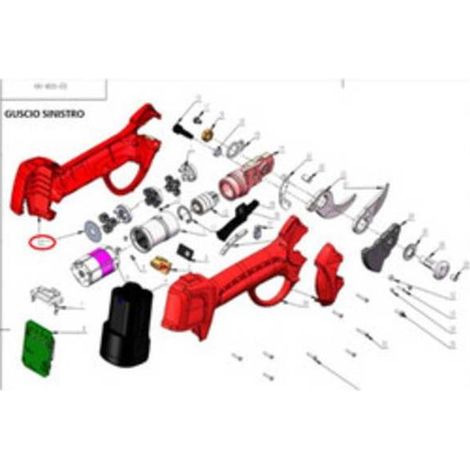 R GUSCIO SINISTRO X FORBICI POTA BATT DJ-025
