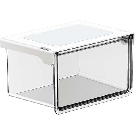 Range-tiroirs transparents Boîte transparente recyclable et empilable Organisateur d'armoire de cuisine pour maison, cuisine, école, bureaux, camping-car, cosmétiques, papeterie, chaussettes (1/5)