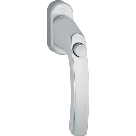 HOPPE Fenstergriff LIÈGE - Druckknopf, Vierkant 7 x 40 mm, Alu silber eloxiert