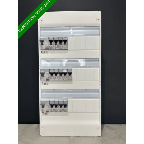 Tableau électrique 3 rangée assemblé par Elec discount avec composant Legrand : 2ID631ID40