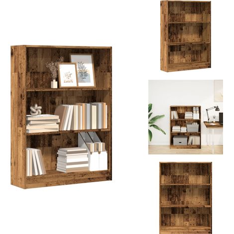 Bücherregal Altholz-Optik 80x24x109 cm Holzwerkstoff - Bücherregal - Bücherregale - Bücherschrank - Bücherschränke (1/5)