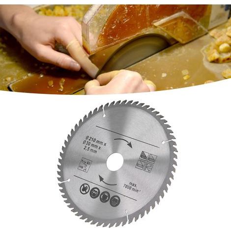 Lama circolare in metallo duro da 8-1/4 pollici per il taglio di legno e plastica, compatibile con seghe troncatrici e da banco. (1/5)
