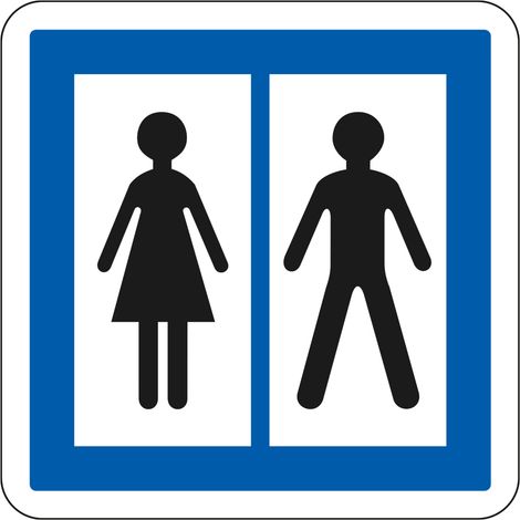 Panneau Indication CE12 – Toilettes ouvertes au public – Gamme ECOLIGN – Classe 1 – 350 mm (1/5)