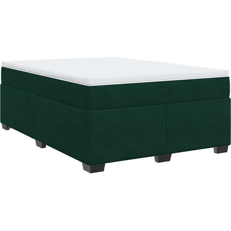 Maison Exclusive - Cama box spring con colchón terciopelo verde o (1/5)