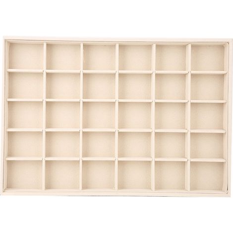 Coffret de rangement pour bijoux : bracelet, collier, bague, boucles d'oreilles, organisateur 30 alvéoles. (1/5)