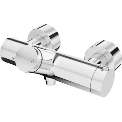 AP-Duscharmatur VITUS VD-T/u Auf/Zu, Thermostat, Anschl. unten, chrom (1/3)