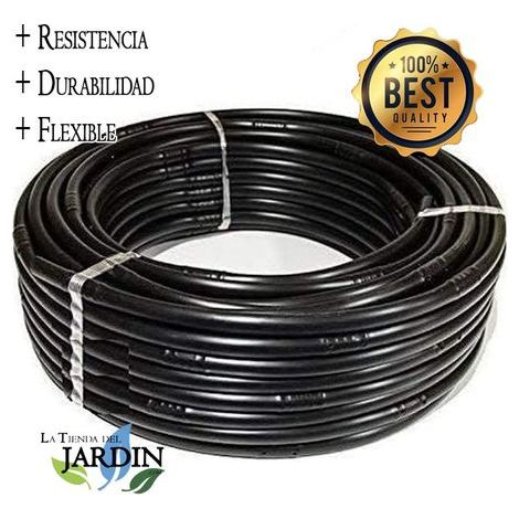 Tuberia riego por goteo 16mm  Tubo con Goteros cada 33 cm  Tuberia goteo 16 mm 100 metros negro (1/5)