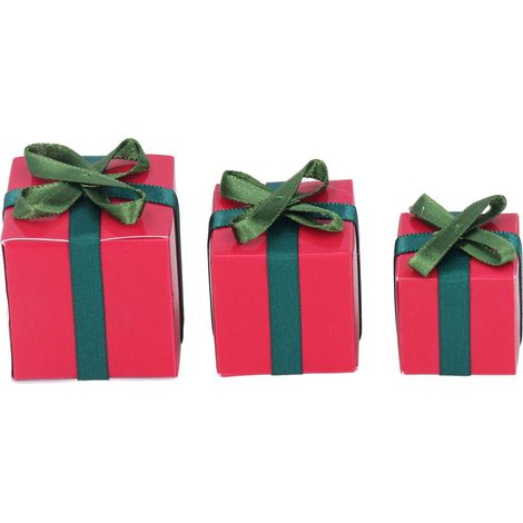 3 Pièces Mini Boîte Cadeau Simulation pour Maison de Poupée 1:12 - Idéal Décoration Miniature et Accessoire Cadeau Créatif (1/5)