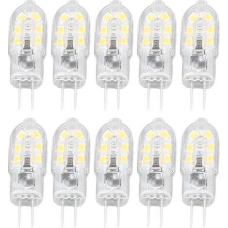 10 pièces G4 LED ampoule luminosité gradation haute couleur rendu coque transparente ampoules pour paysage lumières DC 12V lumière chaude