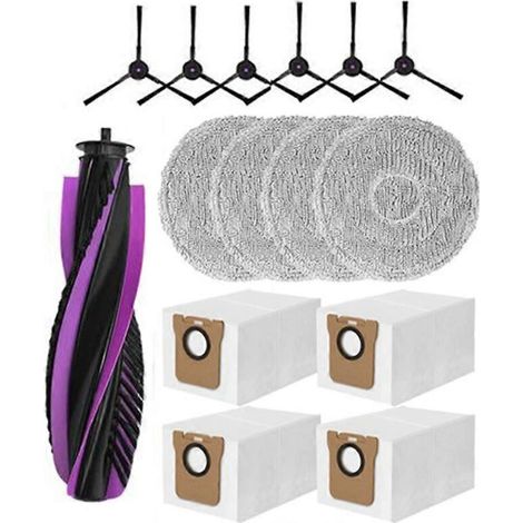 15 pièces de rechange pour aspirateur robot JONR P20 PRO : brosse principale, brosse latérale, lingette de nettoyage et sac à poussière A (1/5)