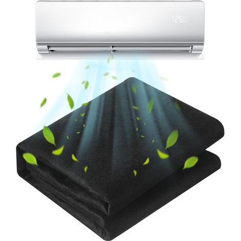 Filtre pour Climatiseur, Filtre de Hotte Aspirante 3 mm Filtre à Charbon Découpable pour Purificateur Climatiseur Hotte de Cuisinière 122 cm x 41 cm (1/5)