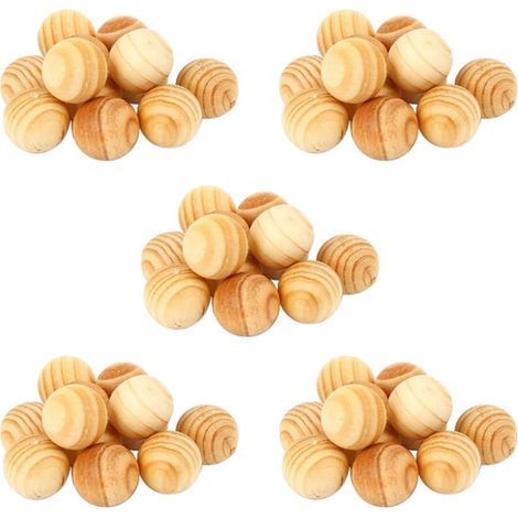 5X Boules de Mites En Bois de CèDre Naturel Lavande Camphre Répulsif Garde-Robe Tiroir à Vêtements (1/4)