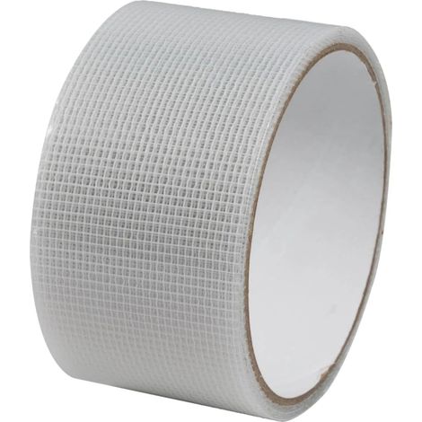 Ruban adhésif de réparation pour moustiquaire de fenêtre 5 cm x 2 m - Kit de réparation auto-adhésif pour fenêtres ou portes - Adhésif puissant - Blanc (1/5)