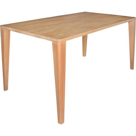 Table de salle à manger en bois massif style scandinave 160x90 cm 4 à 6 personnes - PANGIVO (1/5)