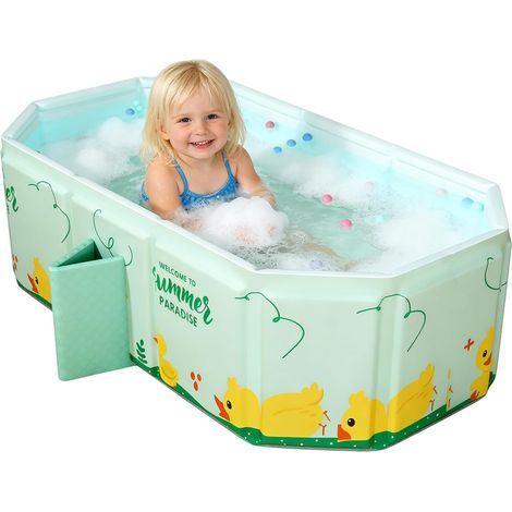 Baignoire pliable pour enfants, bébé - Grande baignoire portable - Baignoire portable - Baignoire pour bébé de 0 à 8 ans - Pour la douche (1/5)