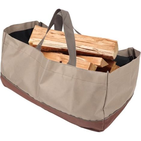 Qiilu Sac de rangement de bûches Sac Transport de Bûches en Tissu Oxford Portable de Grande Capacité (1/4)
