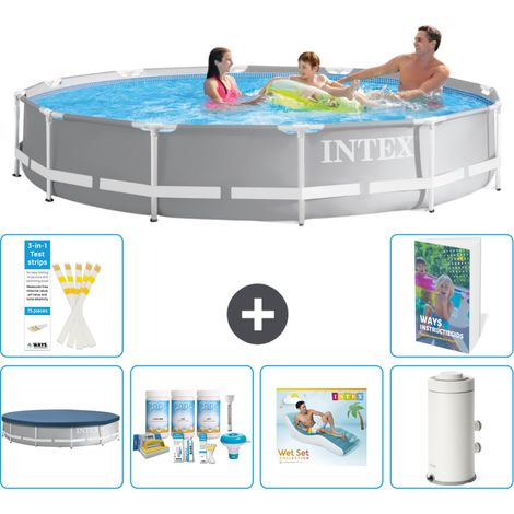 Prism Frame Pool Rund - 366x76 cm - 7-teilig S161