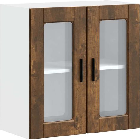 Maison Exclusive - Pensile da Cucina con Porta in Vetro Porto Rovere Fumo