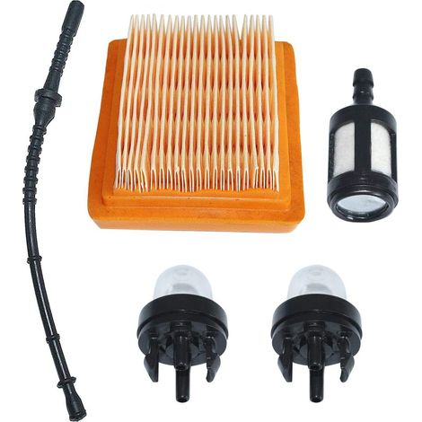 Air Fuel Filter Line Hose Primer Bulb Kit Fit Stihl FS120 FS200 FS250 FS300 Grass Trimmer Spare Replace 4128 358 0800, 4134 141 0300 (1/5)