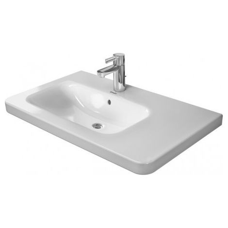 Meuble vasque DU DuraStyle 800 mm avec trop-plein, avec ou sans bonde, B-li, blanc