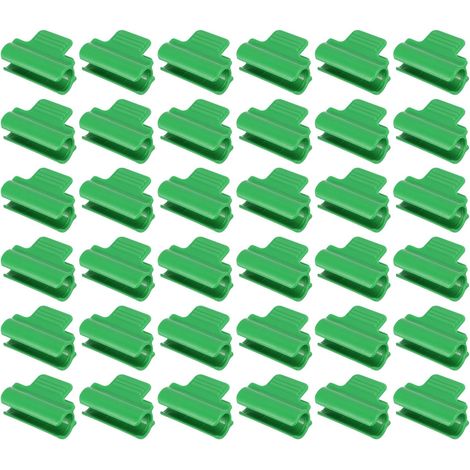 Serre Pinces, 50 Paquet Jardin Film Rangée Couvercle agrafes pour 16mm Tuyau Jardinage Cerceau Plante Couvercle Support Filet Tunnel Ombrage Tissu, Vert (1/5)