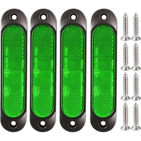 4pcs 12V-24V Front 27 LED Trailer Marker, Rear LED Trailer Parking Turnals for Truck Bus Boat RV Trucks SUV UTV, Green (1/5)