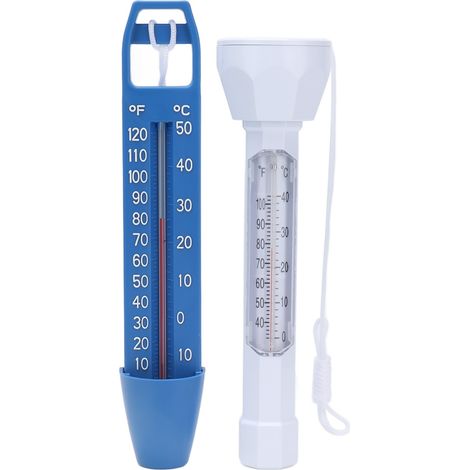 Thermomètre flottant pour piscine, étanche et résistant, avec cordon, affichage multi-unités (1/5)