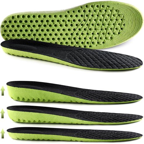 Semelles orthopédiques amortissantes élastiques, rehausseur de taille pour chaussures de sport, inserts alvéolaires respirants et doux, remplacement confortable pour hommes et femmes (1/5)