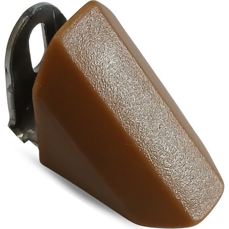 Escuadra para muebles Komandorek, soporte metálico + tapa, inclinada, marrón, ROBLE, 50 PIEZAS (1/5)